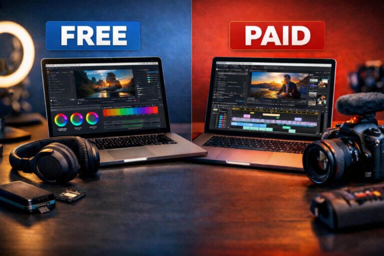 Free vs Paid video editing software