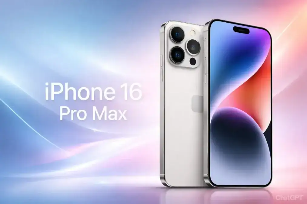 iPhone 16 Pro Max with a large 6.9-inch display and sleek design.