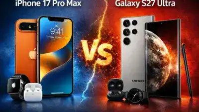 iPhone 17 Pro Max vs Samsung Galaxy S27 Ultra comparison featured image with both phones side by side.