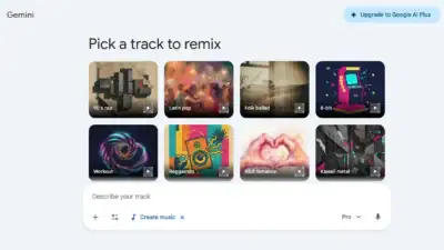 Lyria 3 dashboard | Image credit: google